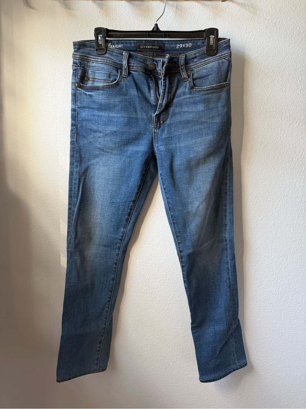 Liverpool Men's Straight Jeans in Medium Blue - 29x30